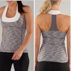 🍋Lululemon Scoop Neck Tank Grey  Polar Cream O.